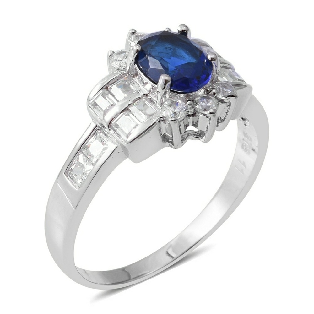 SAPPHIRE STERLING SILVER RING